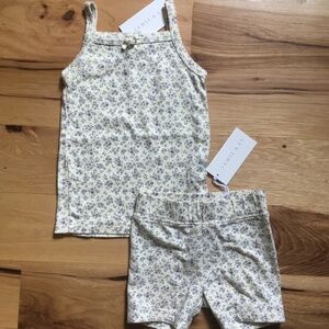 NWT Jamie Kay Organic Cotton Singlet & Bike Short in Rosalie Fields Raindrops
